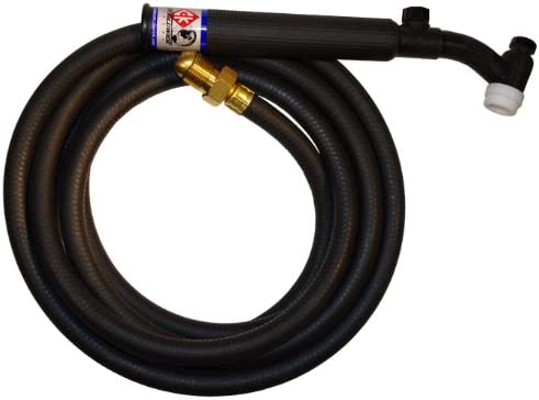 CK WORLDWIDE Standard Series Gas Cooled TIG Torch with Valve Flex Head, Black